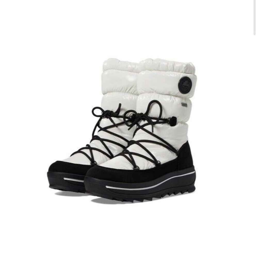 New Pajar CANADA Women Taya High Boot White Insulated Eu 36 Us 5.5 Leather / Nyl